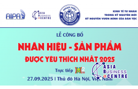 V/v: NHẬN HỒ SƠ ĐĂNG KÝ LỄ CÔNG BỐ "NHÃN HIỆU - SẢN PHẨM ĐƯỢC YÊU THÍCH NHẤT 2025"